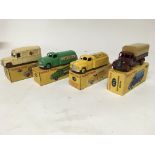 Dinky toys, #253 Daimler Ambulance, #441 Castrol tanker, #443 National Benzole tanker and #413