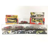 A collection of boxed Diecast F1 racing cars including Minichamps etc