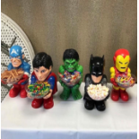 Superhero Sweets and stand for a party (From Dottie) - 5 Superhero sweet bowls. Captain America,