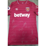 Signed West Ham shirt - full squad signed home shirt season 2018/19 Official autographed item,