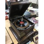 A Columbia 119 gramophone with inegrated soundbox.