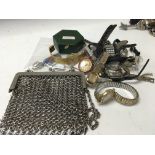 A chain mail purse used watches and other jeweller