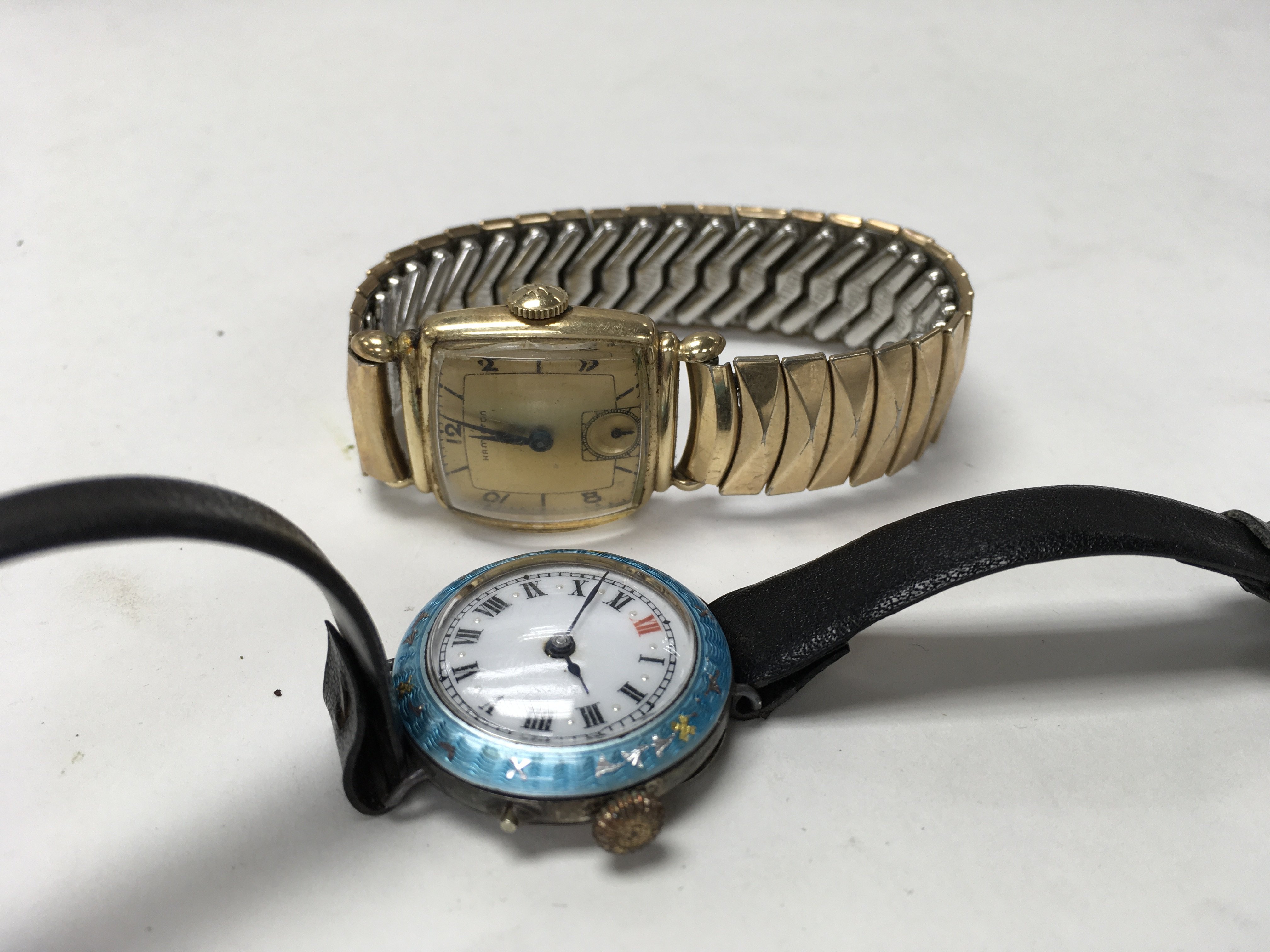 A gents Hamilton wrist watch and a ladies Guilloch