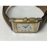 An 18ct gold and steel Jaeger-LeCoultre Reverso Me