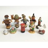 A variety of Halcyon Days figures including a sele