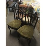 A collection of four Victorian and Edwardian chair