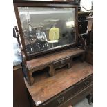 A large Victorian mirror backed dressing table.