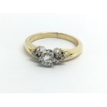 An 18ct yellow gold and diamond ring, approx 0.25c