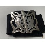 A silver nurse buckle of Art Nouveau design Cheste