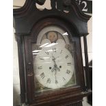 An Early Victorian long case clock with a painted