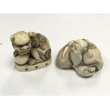 A Carved ivory early 20th century Netsuke in the f