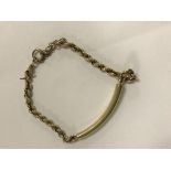 A 9 ct gold bracelet 8 grams