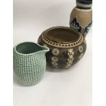 A collection of ceramics comprising Doulton vase a