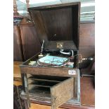 A HMV table top gramophone