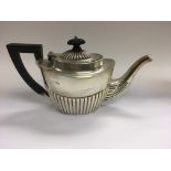 A small silver teapot London hallmarks, 269 grams.