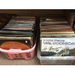 A box of disco and soul 12 inch singles and LPs pl