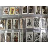 A collection of cigarette cards including Churchma