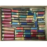 A case of early vintage shotgun cartridges includi