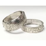 Two silver Victorian bangles