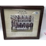 England Cricket touring team signed framed and sig