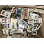 A collection of cigarette cards including Wills an