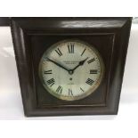 A mahogany cased wall clock by Camerer Cuss & Co o