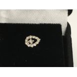 A pair of 18 ct white gold diamond set earrings.