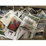 A collection of larger sized cigarette cards inclu