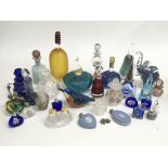 A collection of glassware consisting mainly of per