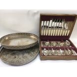 A collection of King's pattern cutlery including a