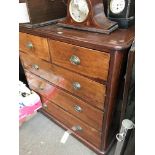 A large Victorian chest of drawers 2 small 3 large
