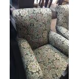 A 3 piece Edwardian floral upholstered suite - NO