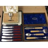 3 silver plated plated Cutlery cases.