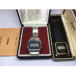 Two vintage digital watches comprising Maceys and
