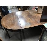 A George III Mahogany ‘D' end dining table (3 sect