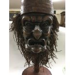 A finely carved bamboo bust 52 cm