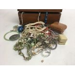 A small collection of mixed costume jewellery etc.
