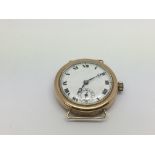 A 9ct gold cased watch, approx total weight 20.4g.