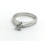 A diamond solitaire ring, approx 0.25ct, ring size