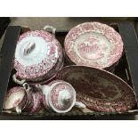 A collection of La Cartuja dinner service items wi