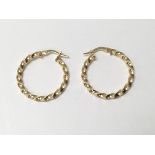 A pair of 9ct gold hoop earrings