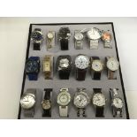 Another tray of 18 various ex display watches.