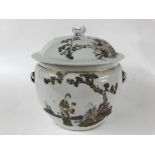 A 19th Century Chinese ceramic lidded pot, having