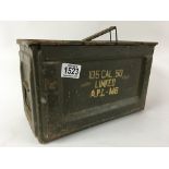 An American military Ammo box in metal.