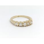 An 18ct yellow gold and diamond ring, approx 0.5ct