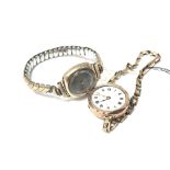 Two vintage 9carat gold cased ladies watches with
