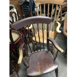 A beech farmhouse kitchen carver chair plus an add
