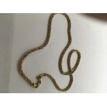 A 18 ct gold two tone necklace 14 grams .