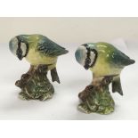 A pair of Beswick birds and two carving sets.