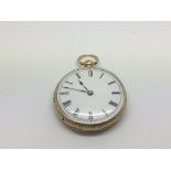 An 18ct gold key wind pocket watch.